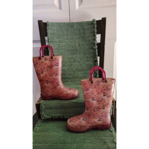 Member's Mark Girls Pink Unicorn Glitter Light-Up Rain Boots – Size 7/8